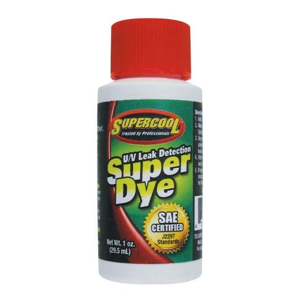 Super Dye UV Detector PAG (R134A) 30ml Including 1Pc Luer Adapter (low pressure charging port)1 oz (30ml) Syringe With UV Dye Treats upto 1 vehicle or 200ml compressor lubricants in A/C system.