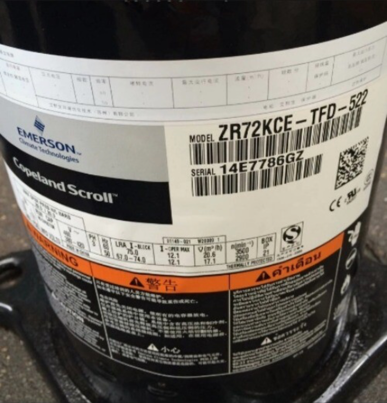 Th Zr72Kce-Tf7-522 Compressor