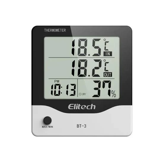 DIGITAL THERMOMETER W/HUMIDITY TIME BT-2